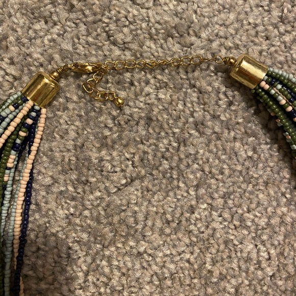 Multicolor Beaded Tiered Statement Necklace - Picture 4 of 4